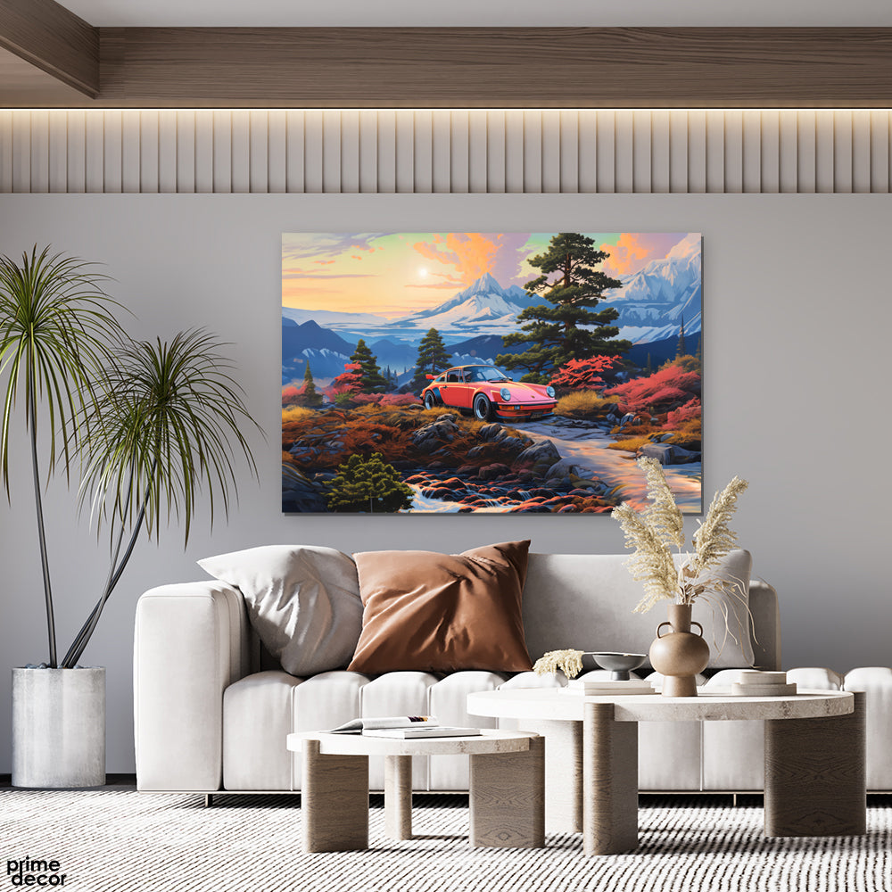 Porsche Forest Adventure (Single Panel) Cars Wall Art - Prime Décor