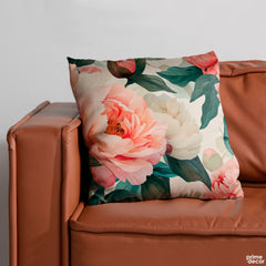 Watercolor Pink & White Botanical | Floral Cushion #022 - Prime Décor