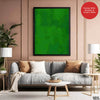 Beautiful Green Color Shades Oil Paint Art  | Abstract Office Artwork #00231