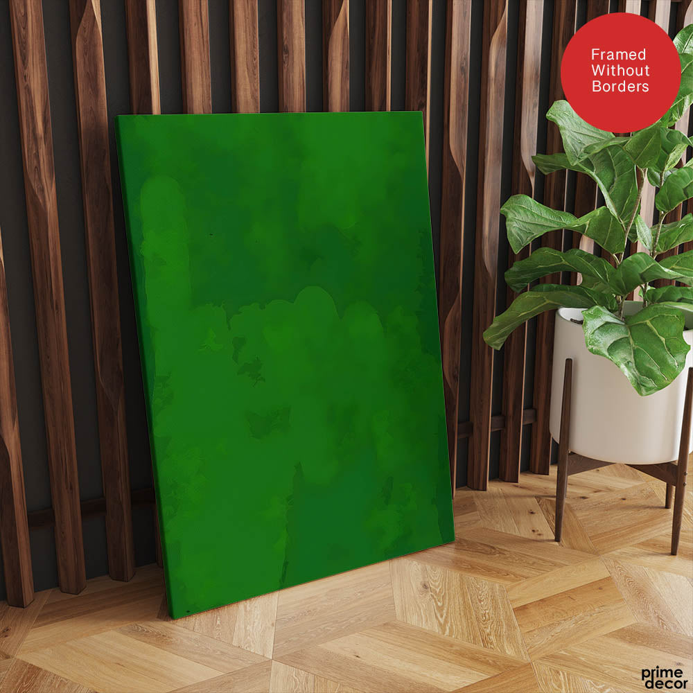 Beautiful Green Color Shades Oil Paint Art  | Abstract Office Artwork #00231 - Prime Décor