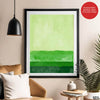 Beautiful Green Color Shades Oil Paint Art  | Abstract Office Artwork #00232