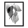 Black & White Floral Oil Paint Art Over White Background | Abstract Floral Artwork #00234