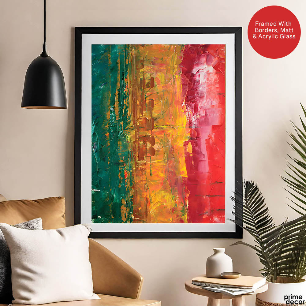 Colorful Abstract Paint Stroke Art | Abstract Fashion Artwork #00236 - Prime Décor