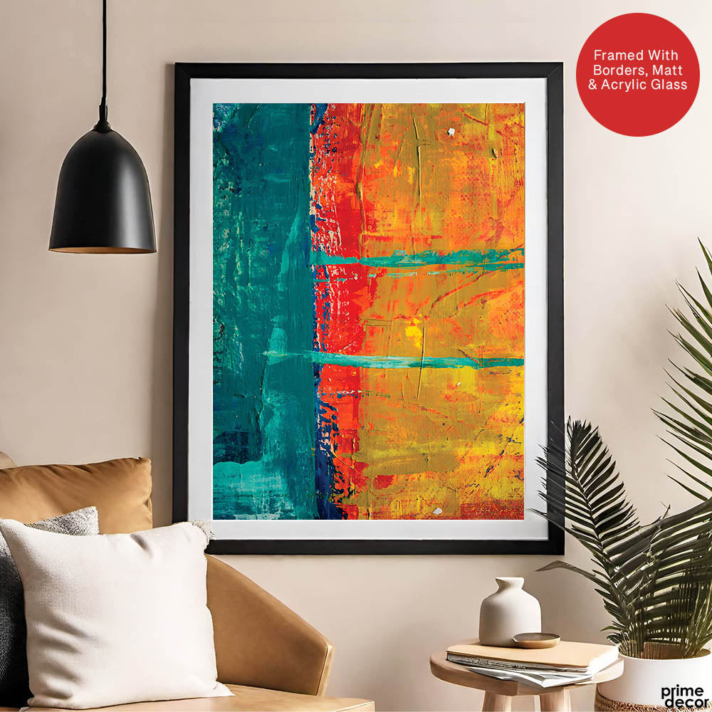 Colorful Abstract Paint Stroke Art | Abstract Fashion Artwork #00237 - Prime Décor
