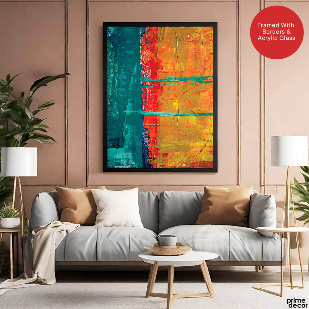 Colorful Abstract Paint Stroke Art | Abstract Fashion Artwork #00237 - Prime Décor