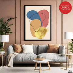 Colorful Abstract Paint Stroke Art Over Beige Background | Abstract Fashion Artwork #00239 - Prime Décor