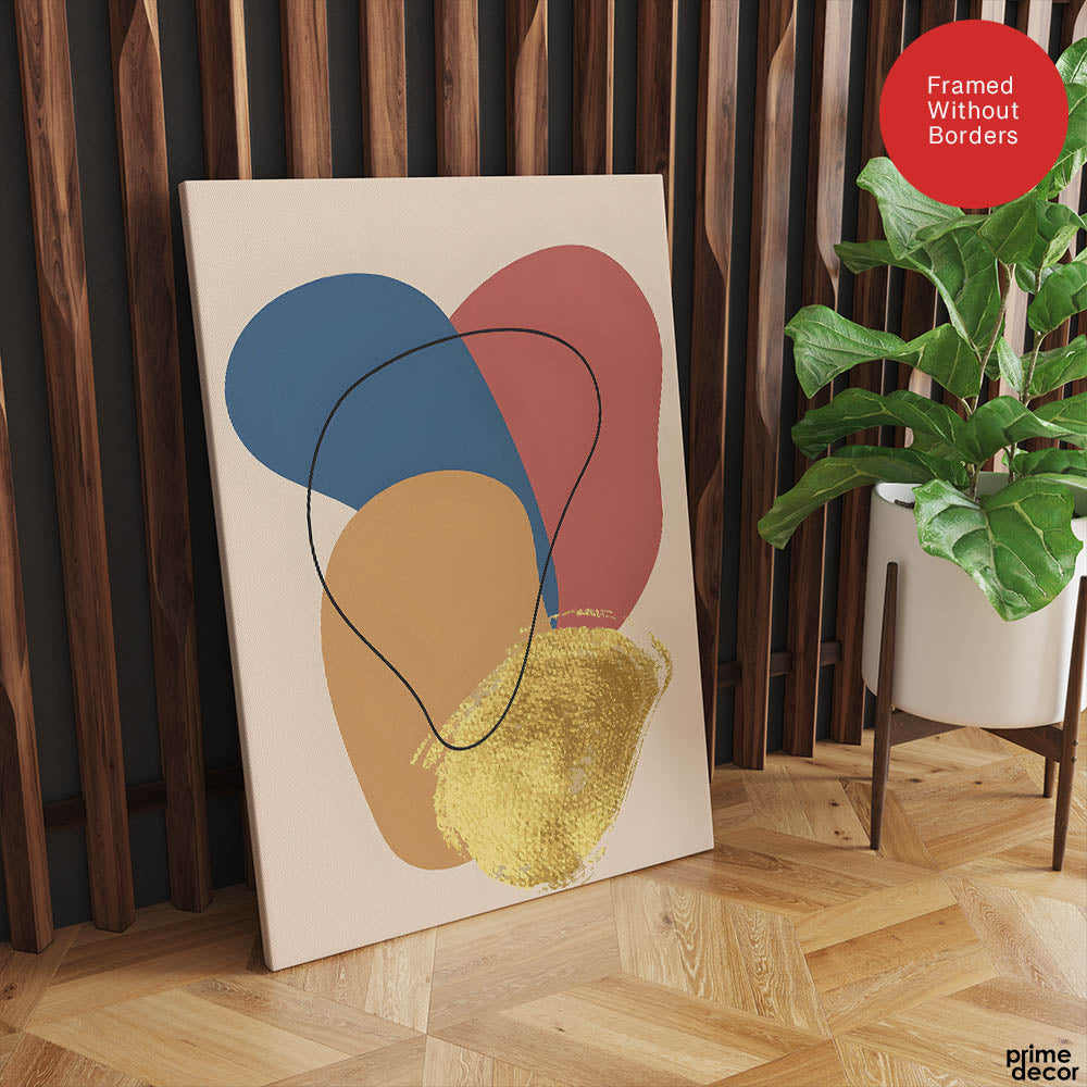 Colorful Abstract Paint Stroke Art Over Beige Background | Abstract Fashion Artwork #00239 - Prime Décor