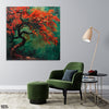 Beautiful Artwork of Japanese Maple Tree (Single Panel) Nature Square Wall Art