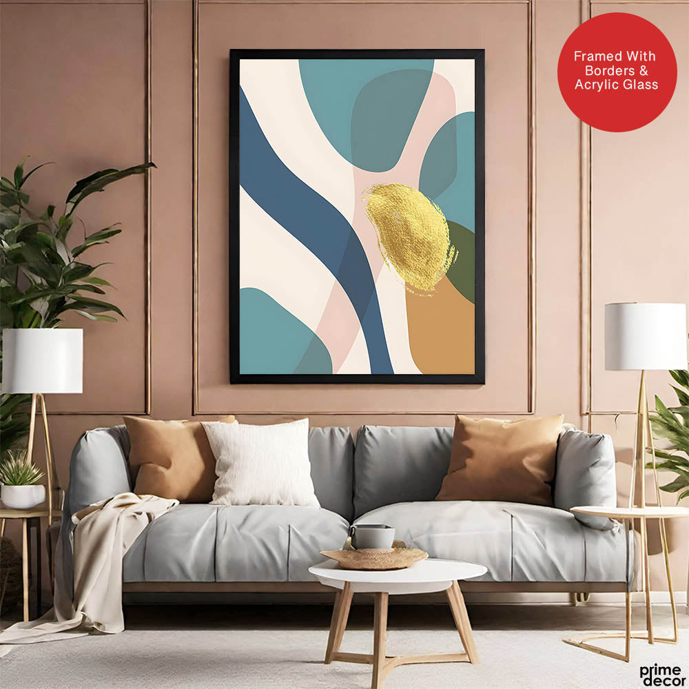 Colorful Abstract Paint Stroke Art Over Beige Background | Abstract Fashion Artwork #00240 - Prime Décor