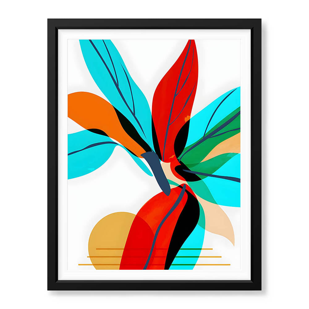 Colorful Abstract Floral Art Over White Background | Abstract Floral Artwork #00242 - Prime Décor