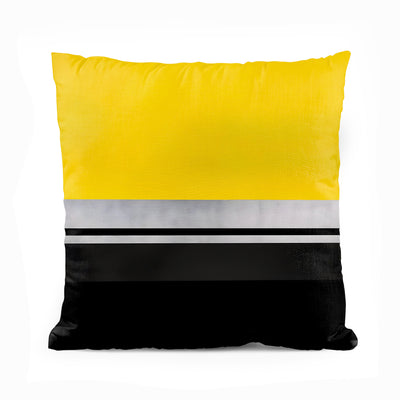 Symmetry Series - Black & Yellow (Set of 5) | Abstract Cushion #266 - Prime Décor
