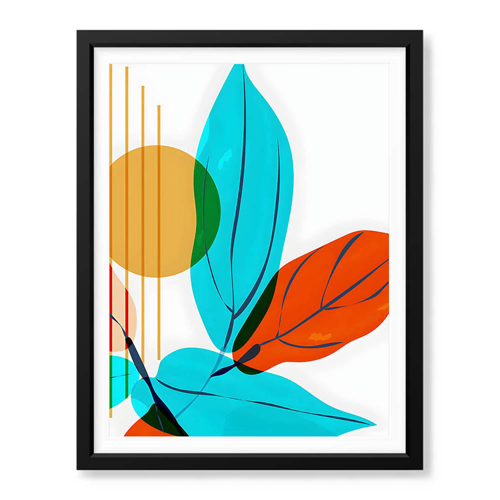 Colorful Abstract Floral Art Over White Background | Abstract Floral Artwork #00243 - Prime Décor