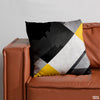 Symmetry Series - Black & Yellow | Abstract Cushion #244