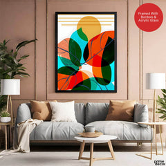 Colorful Abstract Floral Art Over White Background | Abstract Floral Artwork #00244 - Prime Décor