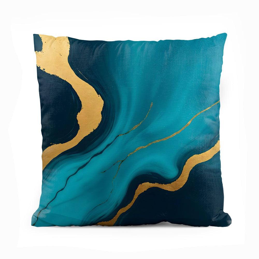 Mystic Marble Series - Sea Blue | Abstract Cushion #247 - Prime Décor