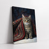 Adorable Kitten Peeking from a Persian Rug (Single Panel) Digital Painting Wall Art