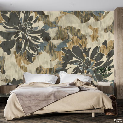 Seamless Textile Design Floral Artwork | Nature Wallpaper Mural