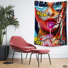 Urban Woman Lollipop Girl Artwork | Fashion Tapestry