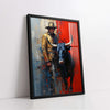 The Golden Cowboy and His Bull (Single Panel) Digital Painting Wall Art