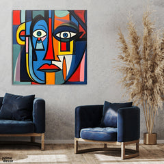 Abstract Colorful Face Art Design (Single Panel) Fashion Wall Art