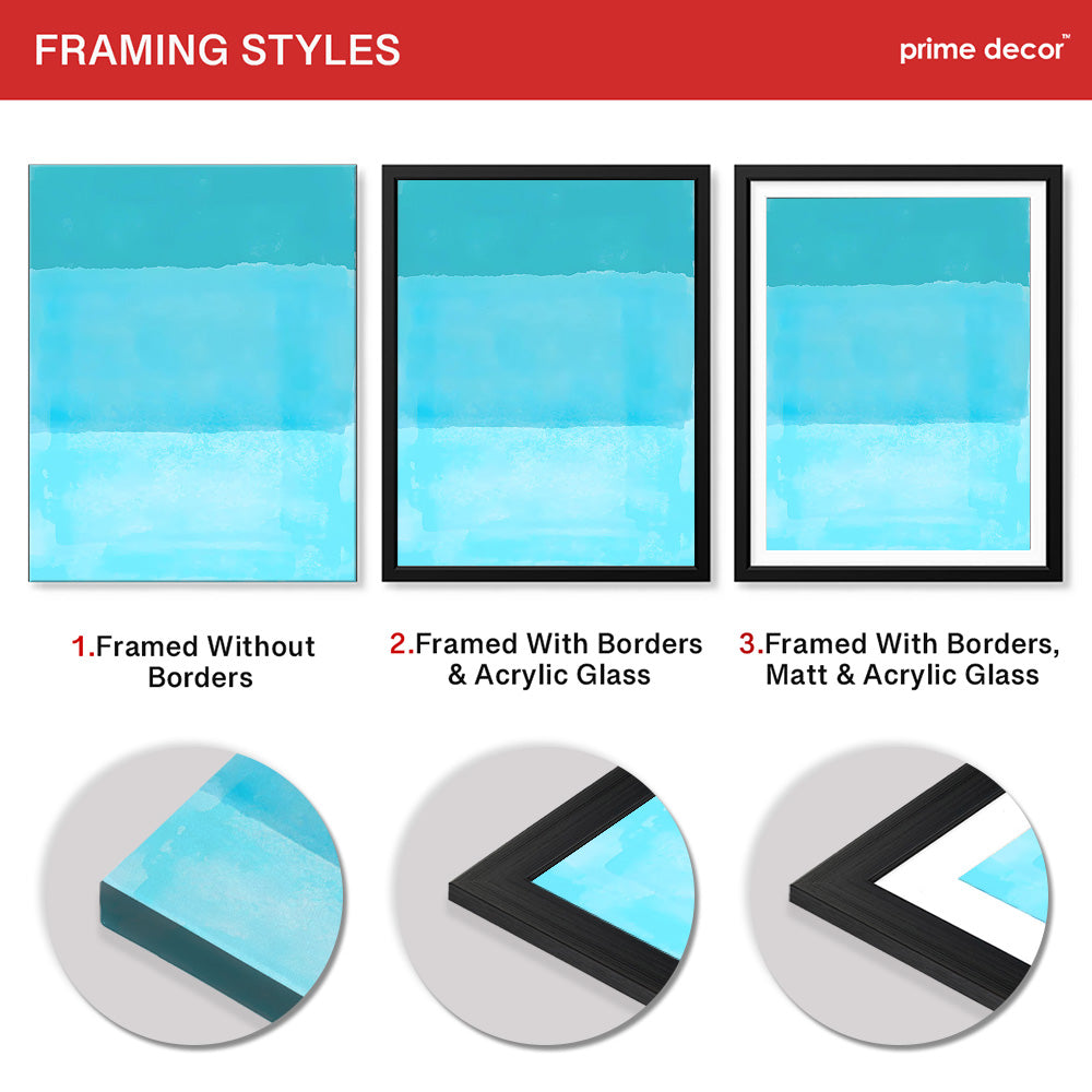 Blue Color Shades Design | Abstract Office Artwork #0025 - Prime Décor