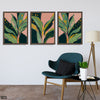Abstract Colorful Leaves Paint Stroke Design Artwork (3 Panel) Nature Wall Art