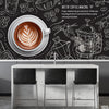 Art Of Coffee Making Abstract Artwork | Cafe Wallpaper Mural