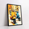 Two Vintage Scooters in Italy (Single Panel) Digital Painting Wall Art
