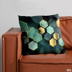Symmetry Series - Green | Abstract Cushion #260 - Prime Décor