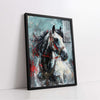 Majestic White Horse with Red Bridle (Single Panel) Digital Painting Wall Art