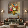 Pixelated Flower Bouquet Still Life Digital Painting (Single Panel) Floral Wall Art