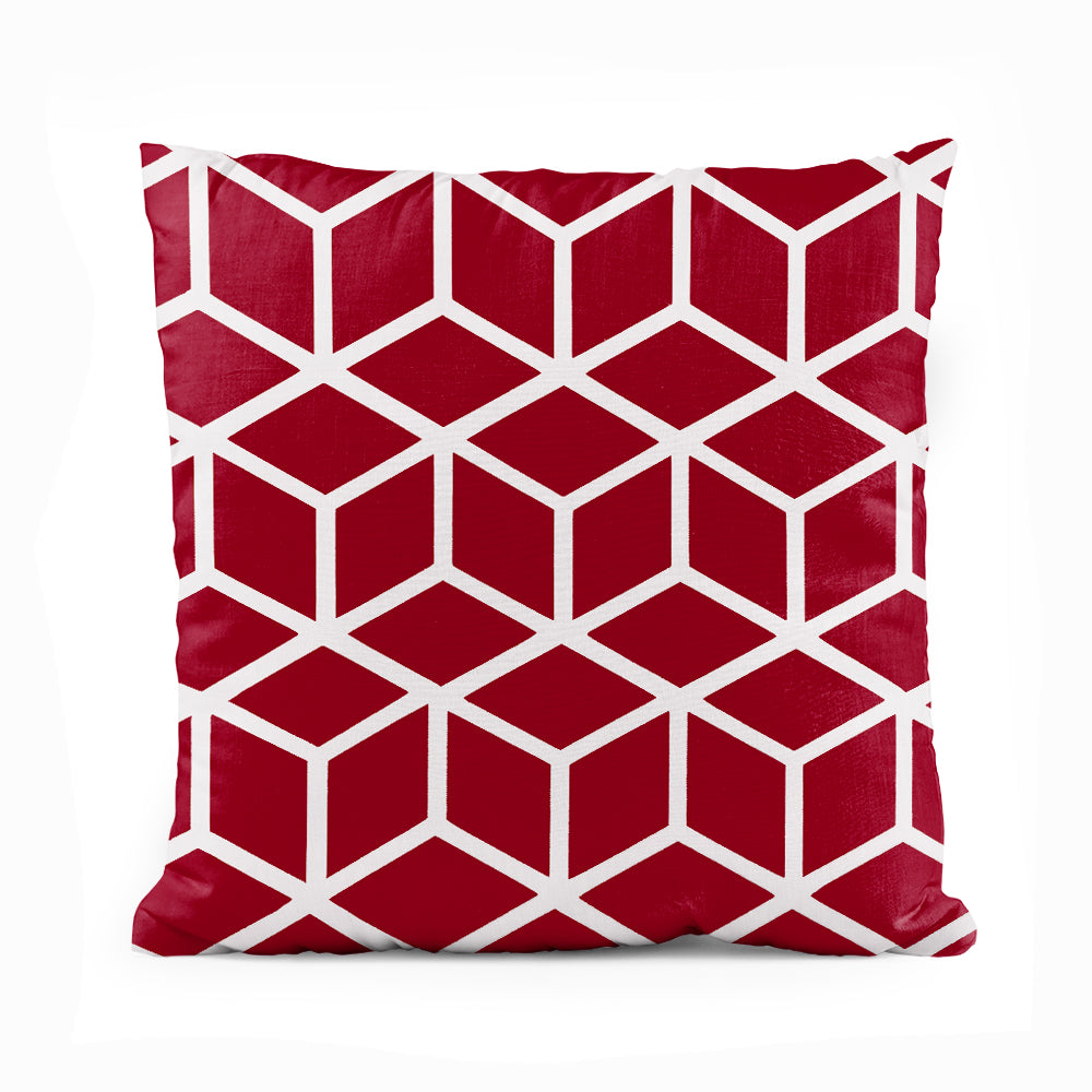 Symmetry Series - Red (Set of 5) | Abstract Cushion #269 - Prime Décor