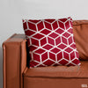 Symmetry Series - Red | Abstract Cushion #263 - Prime Décor