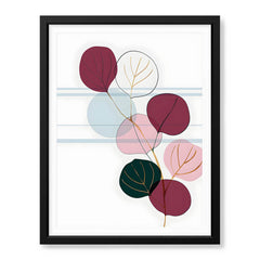 Colorful Abstract Tropical Leaves Over White Background | Abstract Floral Artwork #00263 - Prime Décor