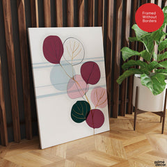 Colorful Abstract Tropical Leaves Over White Background | Abstract Floral Artwork #00263 - Prime Décor