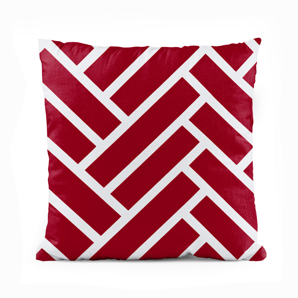Symmetry Series - Red | Abstract Cushion #264 - Prime Décor