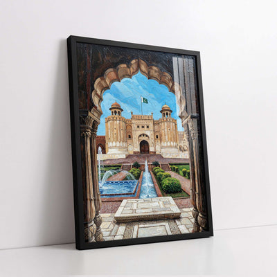 The Mighty Fort of Lahore Knife Work (Single Panel) Digital Painting Wall Art