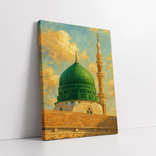 The Prophet's Mosque Digital Painting (Single Panel) Islamic Wall Art