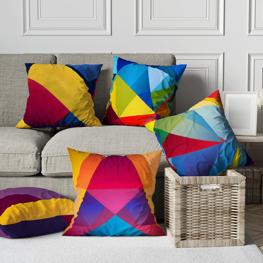 Symmetry Series - Spectrum (Set of 5) | Abstract Cushion #267 - Prime Décor