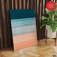 Blue & Beige Color Shades Design | Abstract Office Artwork #0026 - Prime Décor