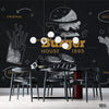 Chalkboard Style Fastfood Restaurant Wall | Wallpaper Mural