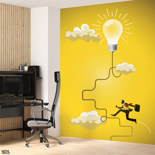 Man In Suit Heading Towards Success | Office Wallpaper Mural