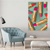 Gucci Lipstick Artwork Over Green Background (Single Panel) | Fashion Wall Art