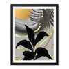 Black & Gold Abstract Tropical Design | Abstract Floral Artwork #00274