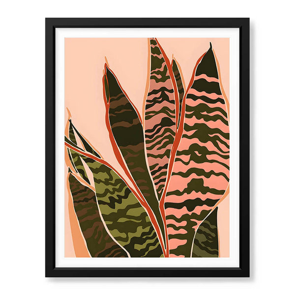 Colorful Abstract Tropical Leaves Over Beige Background | Abstract Floral Artwork #00277 - Prime Décor