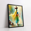 Rural Woman Carrying Water Pot (Single Panel) Digital Painting Wall Art