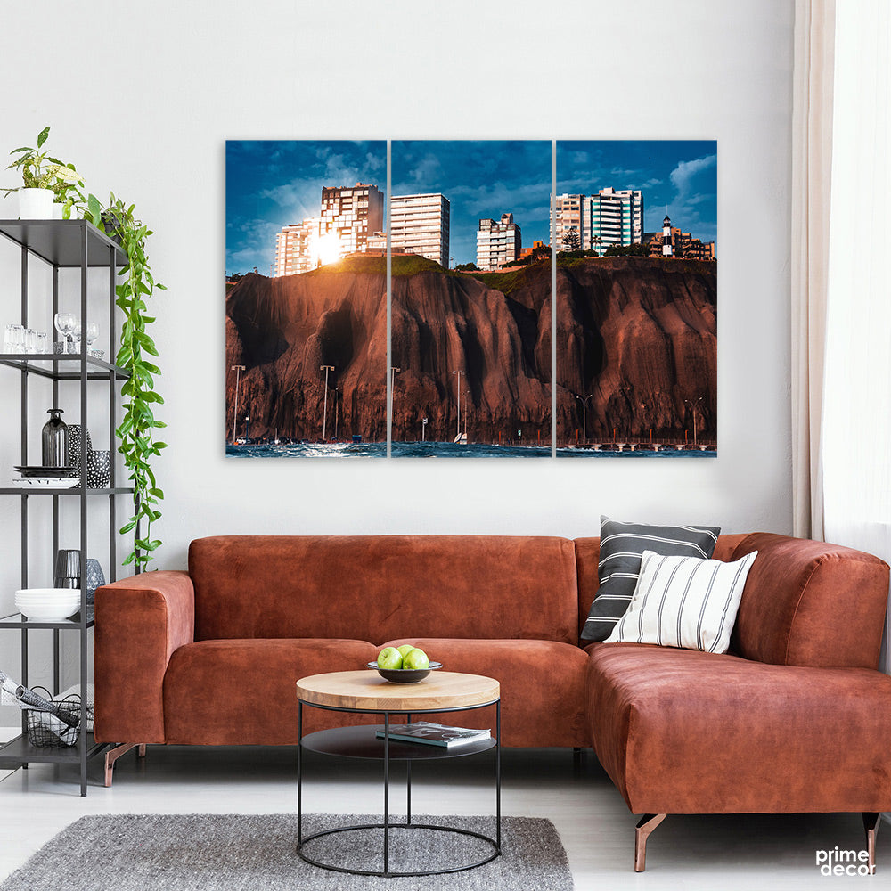 Panoramic Aerial View (3 Panel) Nature Wall Art - Prime Décor