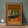 Pakistan Zindabad JF-17 Thunder 2025 Pakistan Army | Army Poster Wall Art