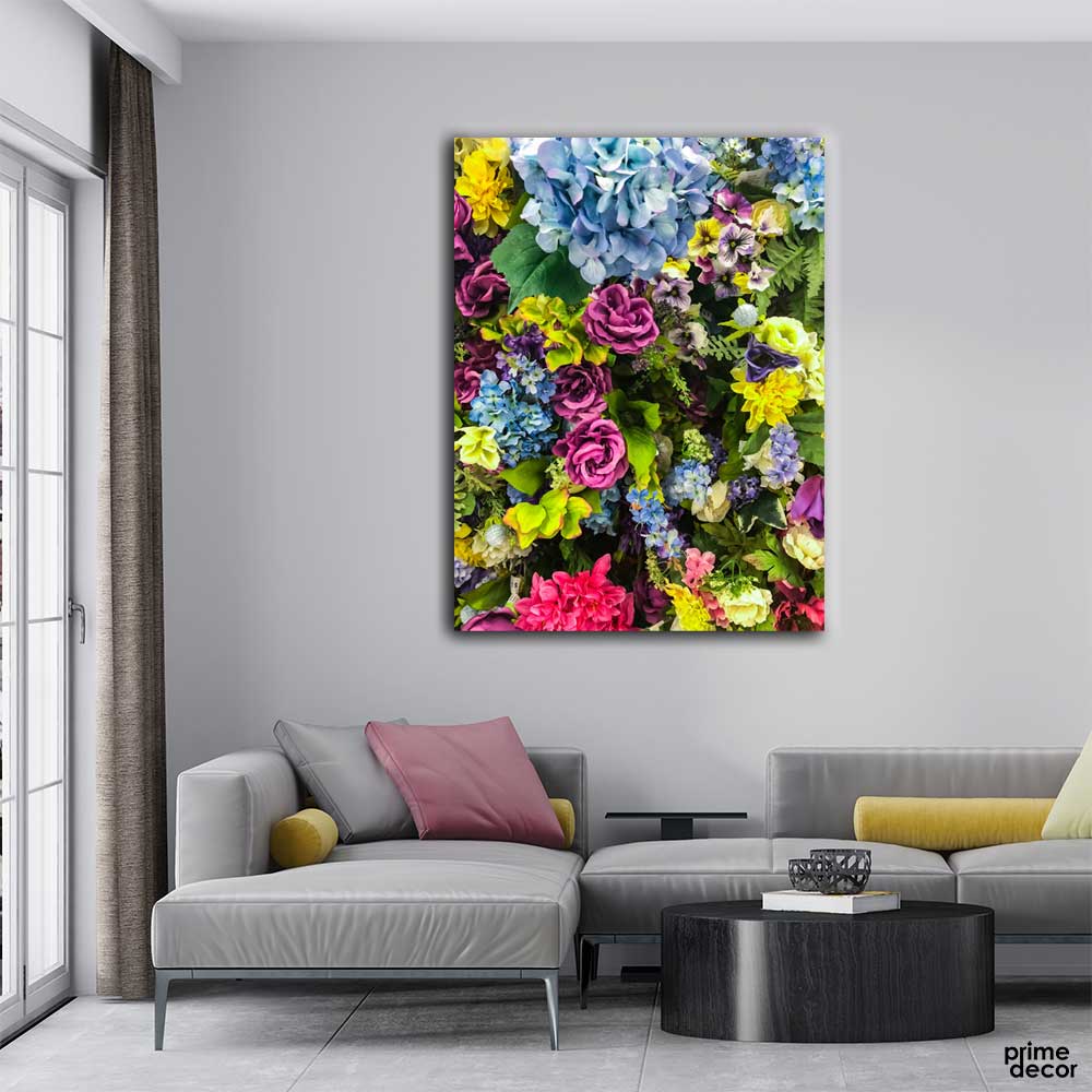 Colorful Assorted Flowers (Single Panel) Floral Wall Art– Prime Décor