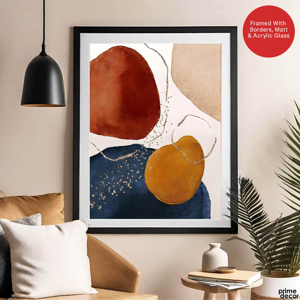 Colorful Abstract Design Over White Background | Abstract Office Artwork #00282 - Prime Décor